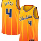Sion James Charlotte Hornets #4 Gold 2025-26 City Edition Swingman Stitched