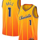 LaMelo Ball Charlotte Hornets #1 Gold 2025-26 City Edition Swingman Stitched