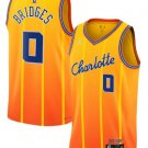 Miles Bridges Charlotte Hornets #0 Gold 2025-26 City Edition Swingman Stitched