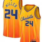 Brandon Miller Charlotte Hornets #24 Gold 2025-26 City Edition Swingman Stitched