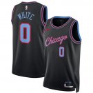 Coby White Chicago Bulls #0 Black 2025-26 City Edition Swingman Stitched