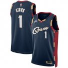 Max Strus Cleveland Cavaliers #1 Navy 2025 Classic Edition Stitched