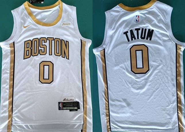 Jayson Tatum Boston Celtics #0 White Jersey Stitched