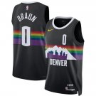 Christian Braun Denver Nuggets #0 Black 2025-26 City Edition Stitched