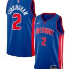 Cade Cunningham Detroit Pistons #2 Blue 2024-25 Icon Edition Stitched