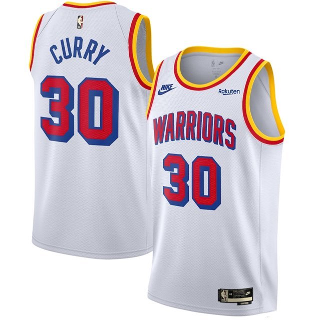 Stephen Curry Golden State Warriors #30 White 2024-25 Classic Edition Swingman Jersey Stitched