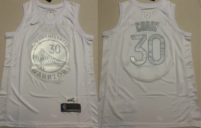 Stephen Curry Golden State Warriors #30 White Jersey Stitched