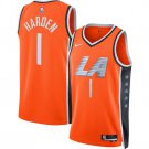 James Harden Los Angeles Clippers #1 Orange 2025-26 City Edition Swingman Stitched Jersey