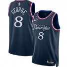 Paul George Philadelphia 76ers #8 Navy 2025-26 City Edition Swingman Stitched Jersey