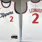 Kawhi Leonard Los Angeles Clippers #2 White Stitched Jersey