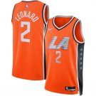 Kawhi Leonard Los Angeles Clippers #2 Orange 2025-26 City Edition Swingman Stitched Jersey