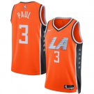 Chris Paul Los Angeles Clippers #3 Orange 2025-26 City Edition Swingman Stitched Jersey