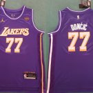 Luka Doncic Men's Los Angeles Lakers #77 Purple 2025 Statement Edition Stitched Jersey