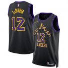 Jake LaRavia Men's Los Angeles Lakers #12 Black 2025-26 City Edition Stitched Jersey