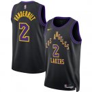 Jarred Vanderbilt Men's Los Angeles Lakers #2 Black 2025-26 City Edition Stitched Jersey