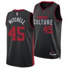Davion Mitchell Men's Miami Heat #45 Black 2025 City Edition Stitched Jersey