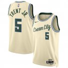 Gary Trent Jr. Men's Milwaukee Bucks #5 Cream 2025-26 City Edition Swingman Stitched Jersey