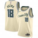 Kyle Kuzma Men's Milwaukee Bucks #18 Cream 2025-26 City Edition Swingman Stitched Jersey