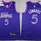Anthony Edwards Men's Minnesota Timberwolves #5 Purple Sponsor Swingman Jersey