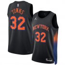 Karl-Anthony Towns Men's New Yok Knicks #32 Black 2025 Statement Edition Stitched Jersey