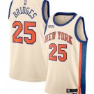 Mikal Bridges Men's New Yok Knicks #25 Cream 2025-26 City Edition Swingman Stitched Jersey