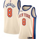 OG Anunoby Men's New Yok Knicks #8 Cream 2025-26 City Edition Swingman Stitched Jersey