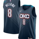 Jalen Williams Men's Oklahoma City Thunder #8 Navy 2025-26 City Edition Swingman Stitched