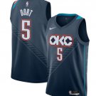 Luguentz Dort Men's Oklahoma City Thunder #5 Navy 2025-26 City Edition Swingman Stitched