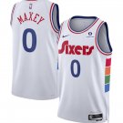 Tyrese Maxey Men's Philadelphia 76ers #0 White 2024-25 City Edition Stitched Jersey