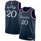 Jared McCain Men's Philadelphia 76ers #20 Navy 2025-26 City Edition Swingman Stitched Jersey
