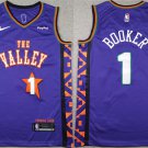 Devin Booker Men's Phoenix Suns #1 Purple 2024-25 City Edition Stitched Jersey