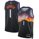 Devin Booker Men's Phoenix Suns #1 Black 2025-26 City Edition Stitched Jersey