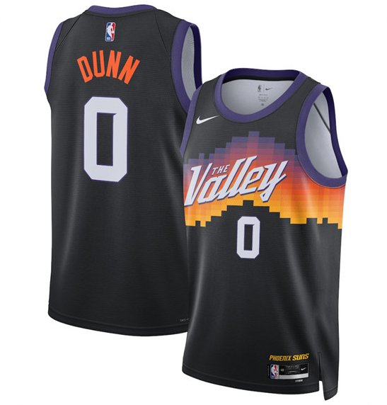 Ryan Dunn Men's Phoenix Suns #0 Black 2025-26 City Edition Stitched Jersey