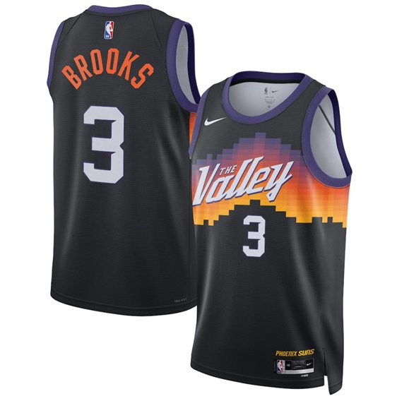Dillon Brooks Men's Phoenix Suns #3 Black 2025-26 City Edition Stitched Jersey