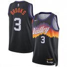 Dillon Brooks Men's Phoenix Suns #3 Black 2025-26 City Edition Stitched Jersey