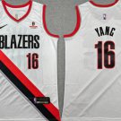 Yang Hansen Men's Portland Trail Blazers #16 White Association Edition Stitched Jersey