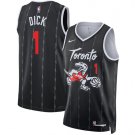 Gradey Dick Men's Toronto Raptors #1 Black 2025-26 City Edition Stitched Jersey
