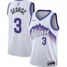 Keyonte George Men's Utah Jazz #3 White 2025 Association Edition Stitched
