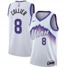 Isaiah Collier Men's Utah Jazz #8 White 2025 Association Edition Stitched