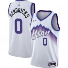 Taylor Hendricks Men's Utah Jazz #0 White 2025 Association Edition Stitched