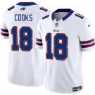 Brandin Cooks Buffalo Bills #18 White 2025 F.U.S.E. Jersey Stitched