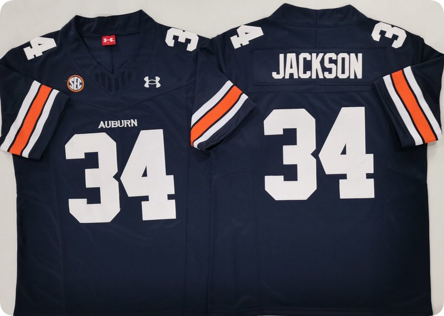 Bo Jackson Auburn Tigers #34 Navy F.U.S.E. Jersey Stitched