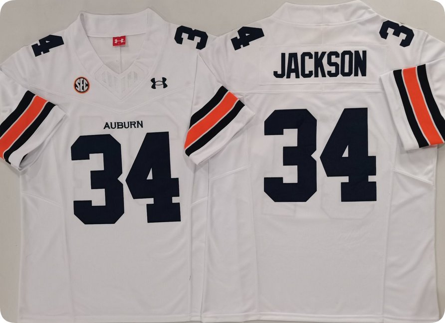Bo Jackson Auburn Tigers #34 White F.U.S.E. Jersey Stitched