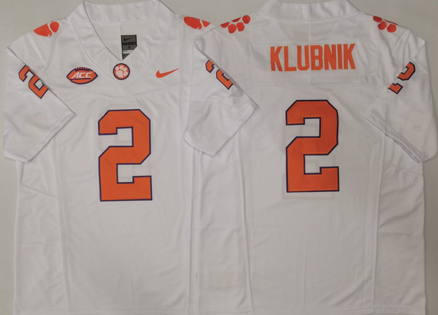 Cade Klubnik Clemson Tigers #2 White F.U.S.E. Stitched Jersey