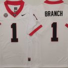 Zachariah Branch Georgia Bulldogs #1 White 2025 F.U.S.E. Jersey Stitched