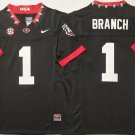 Zachariah Branch Georgia Bulldogs #1 New Black 2025 F.U.S.E. Jersey Stitched