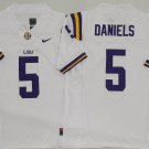 Jayden Daniels LSU Tigers #5 White F.U.S.E. Jersey Stitched