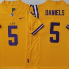 Jayden Daniels LSU Tigers #5 Yellow F.U.S.E. Jersey Stitched
