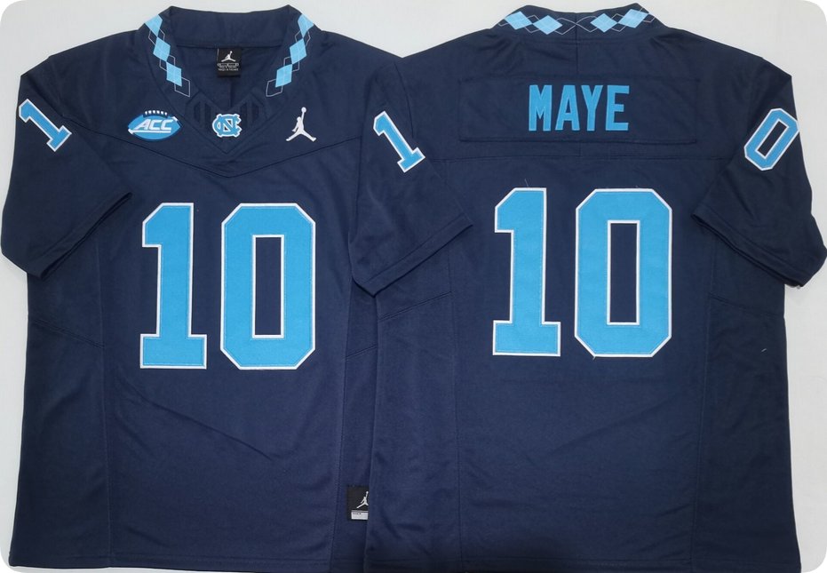 Drake Maye North Carolina Tar Heels #10 Navy F.U.S.E Stitched Jersey