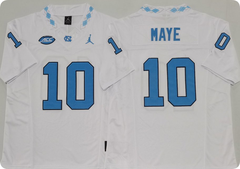 Drake Maye North Carolina Tar Heels #10 F.U.S.E Stitched Jersey White